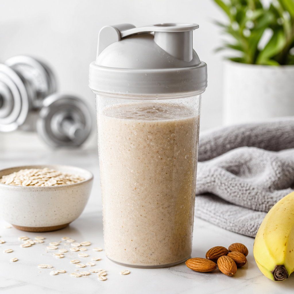 Batido pre-entreno de avena y maltodextrina preparada como receta RAIAN