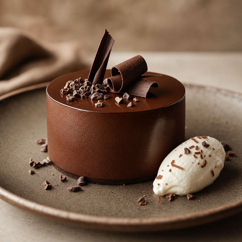 Bavarois de chocolate preparada como receta RAIAN