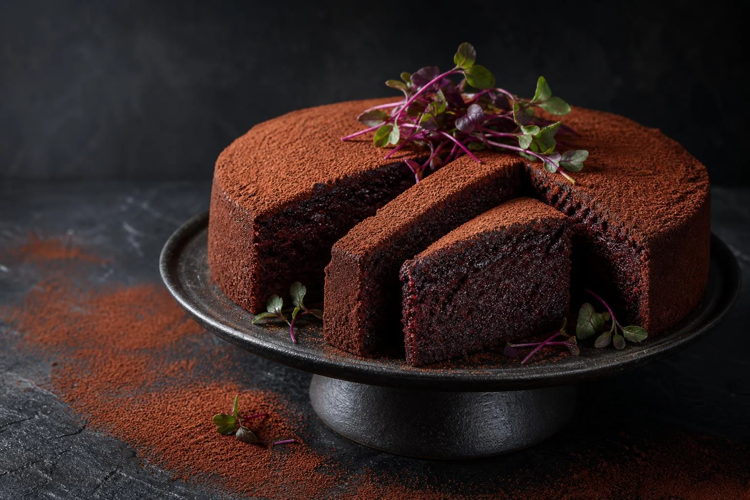 Bizcocho de cacao y remolacha RAIAN preparada como receta RAIAN