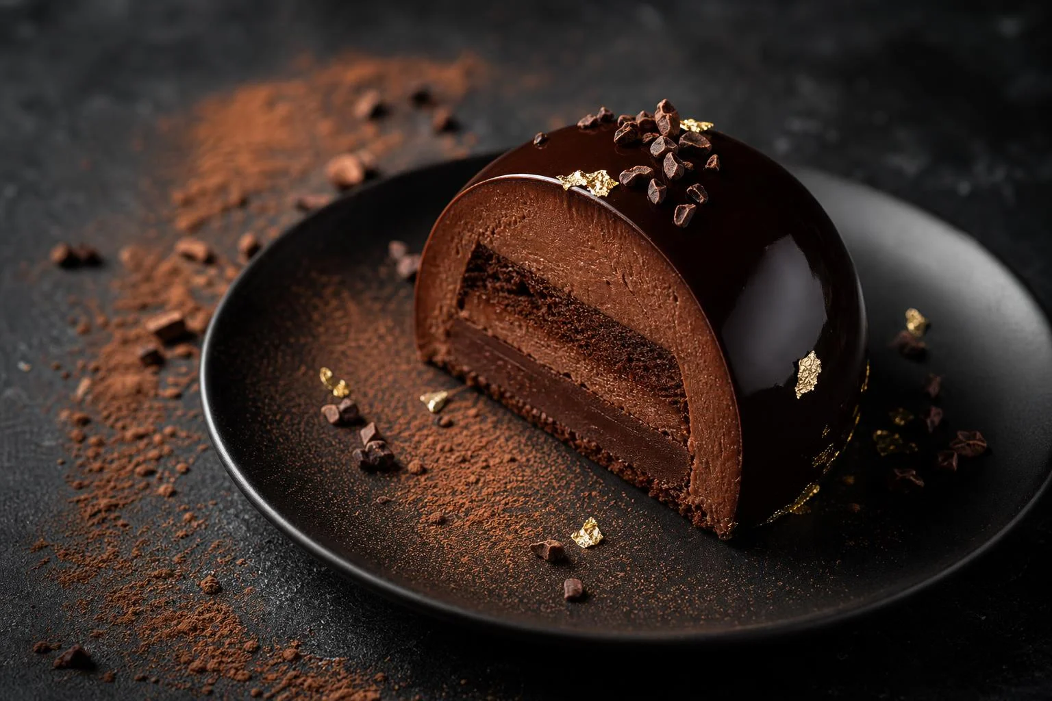 Bomba helada de cacao y gelatina RAIAN preparada como receta RAIAN
