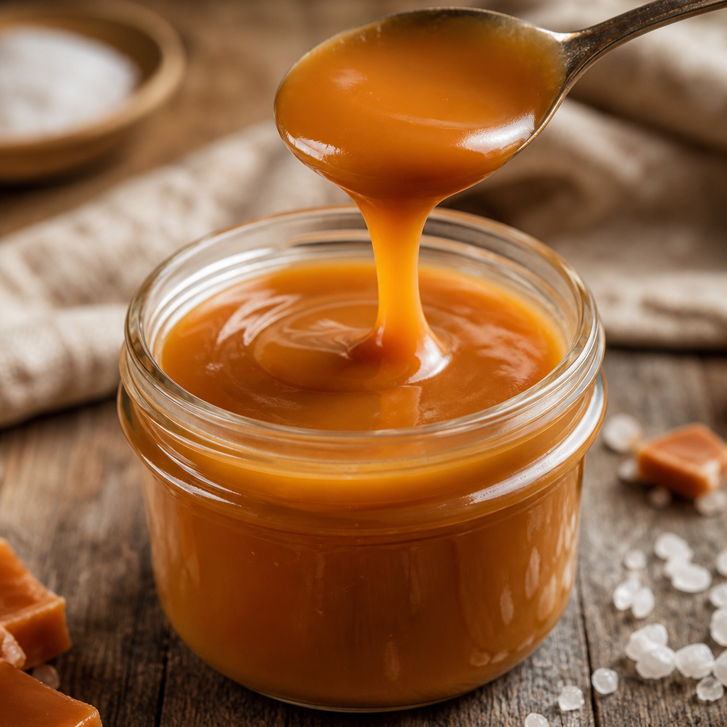 Caramelo suave y cremoso con glucosa preparada como receta RAIAN