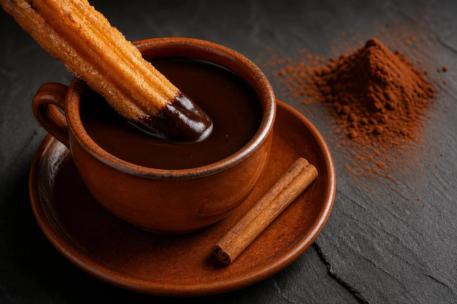 Chocolate a la taza espeso con cacao RAIAN preparada como receta RAIAN