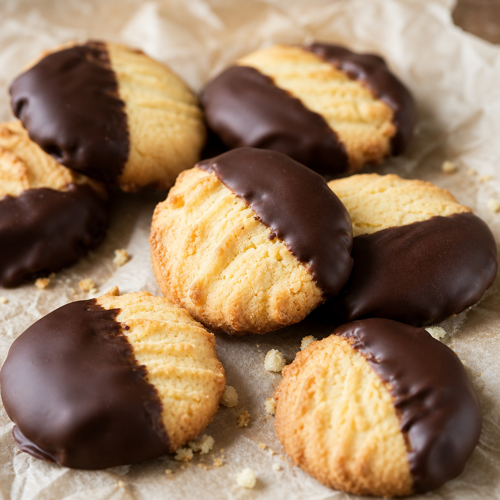 Cookies bañadas en chocolate negro preparada como receta RAIAN