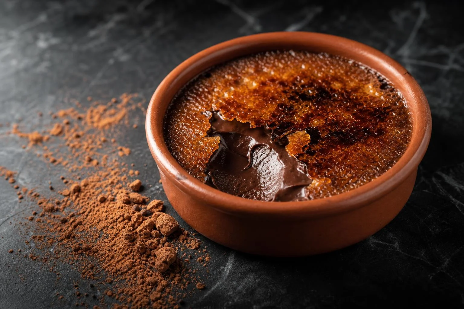 Crema catalana de cacao alcalino RAIAN preparada como receta RAIAN
