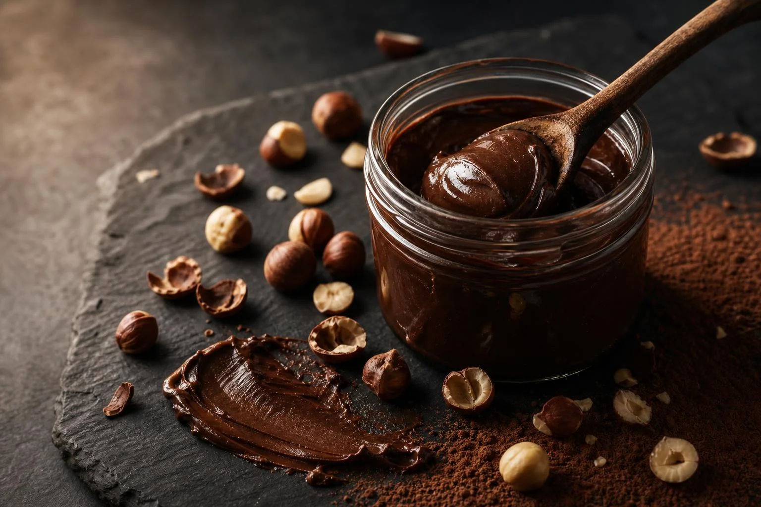 Crema de cacao casera tipo avellana preparada como receta RAIAN