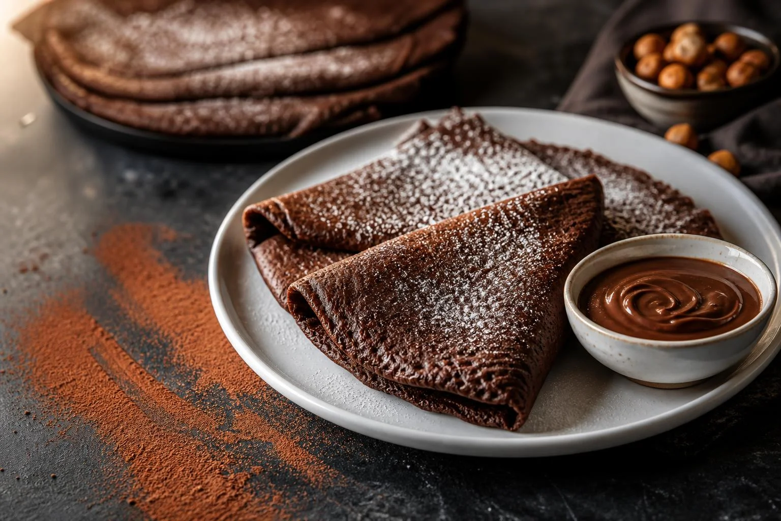 Crepes de cacao para niños RAIAN preparada como receta RAIAN