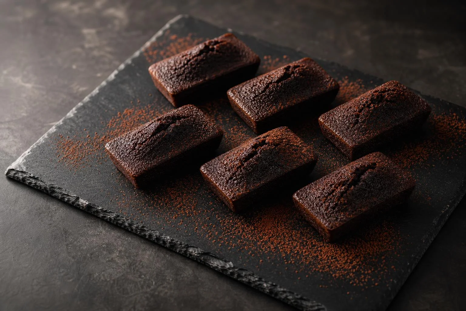Financier de cacao alcalino RAIAN preparada como receta RAIAN