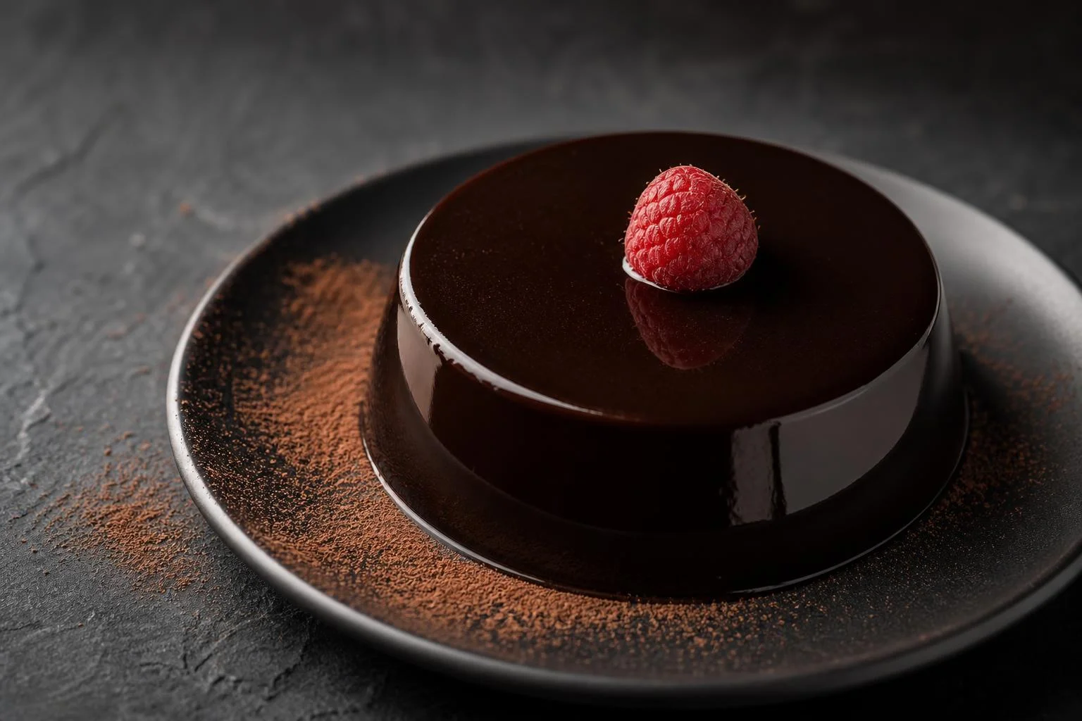 Flan de cacao y gelatina RAIAN preparada como receta RAIAN