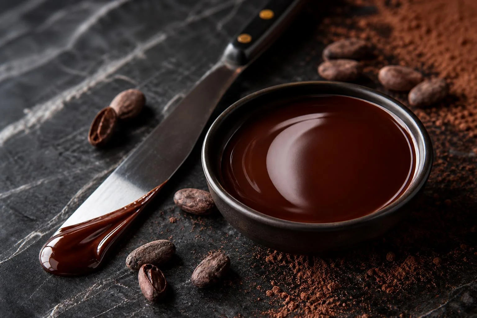 Ganache de cacao alcalino RAIAN preparada como receta RAIAN