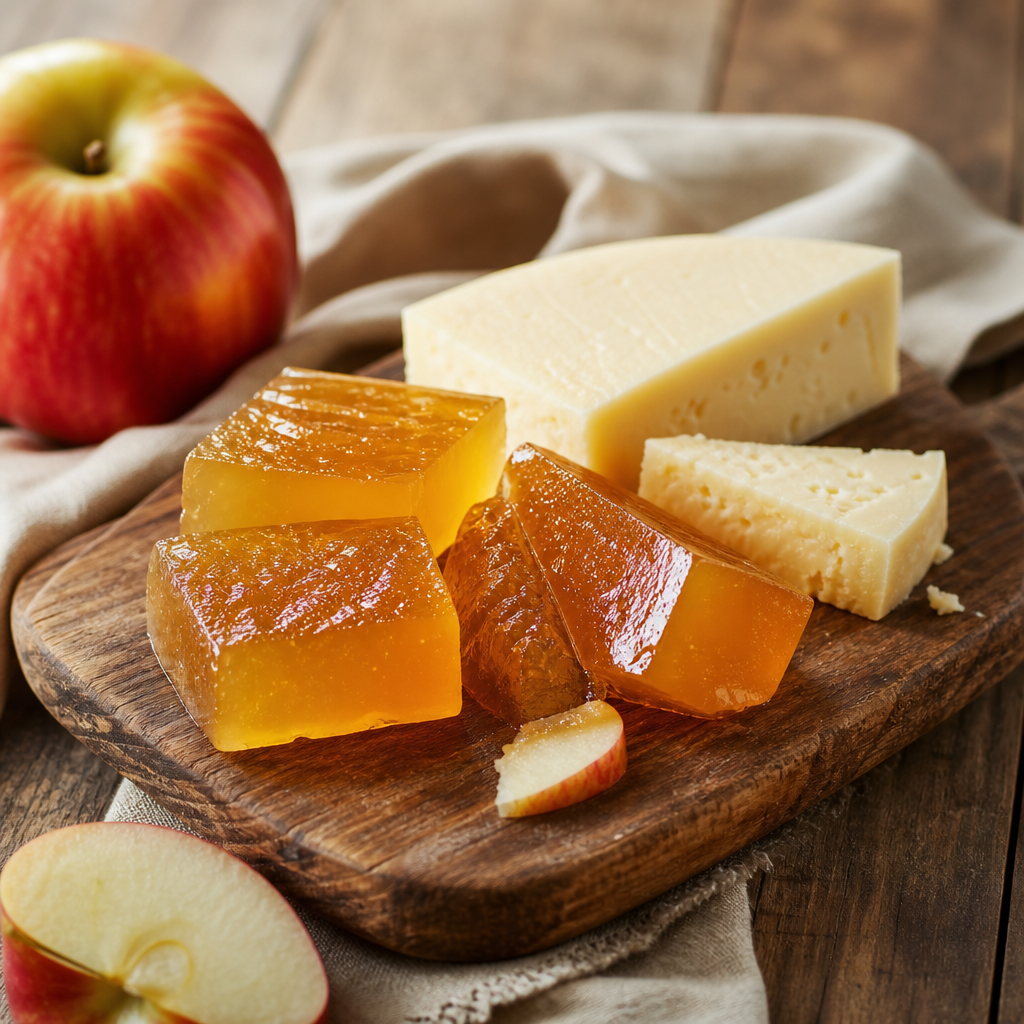 Gelatina de manzana para quesos preparada como receta RAIAN