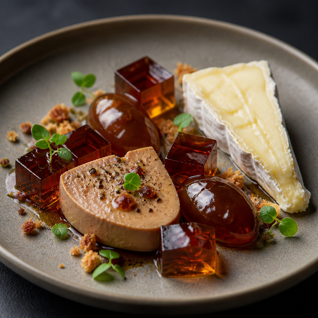 Gelatina de vino Pedro Ximénez para foie o queso preparada como receta RAIAN