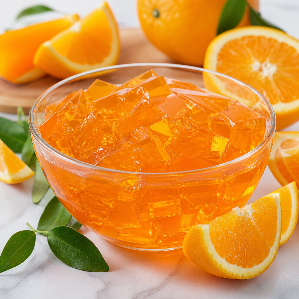 Gelatina familiar de naranja natural preparada como receta RAIAN