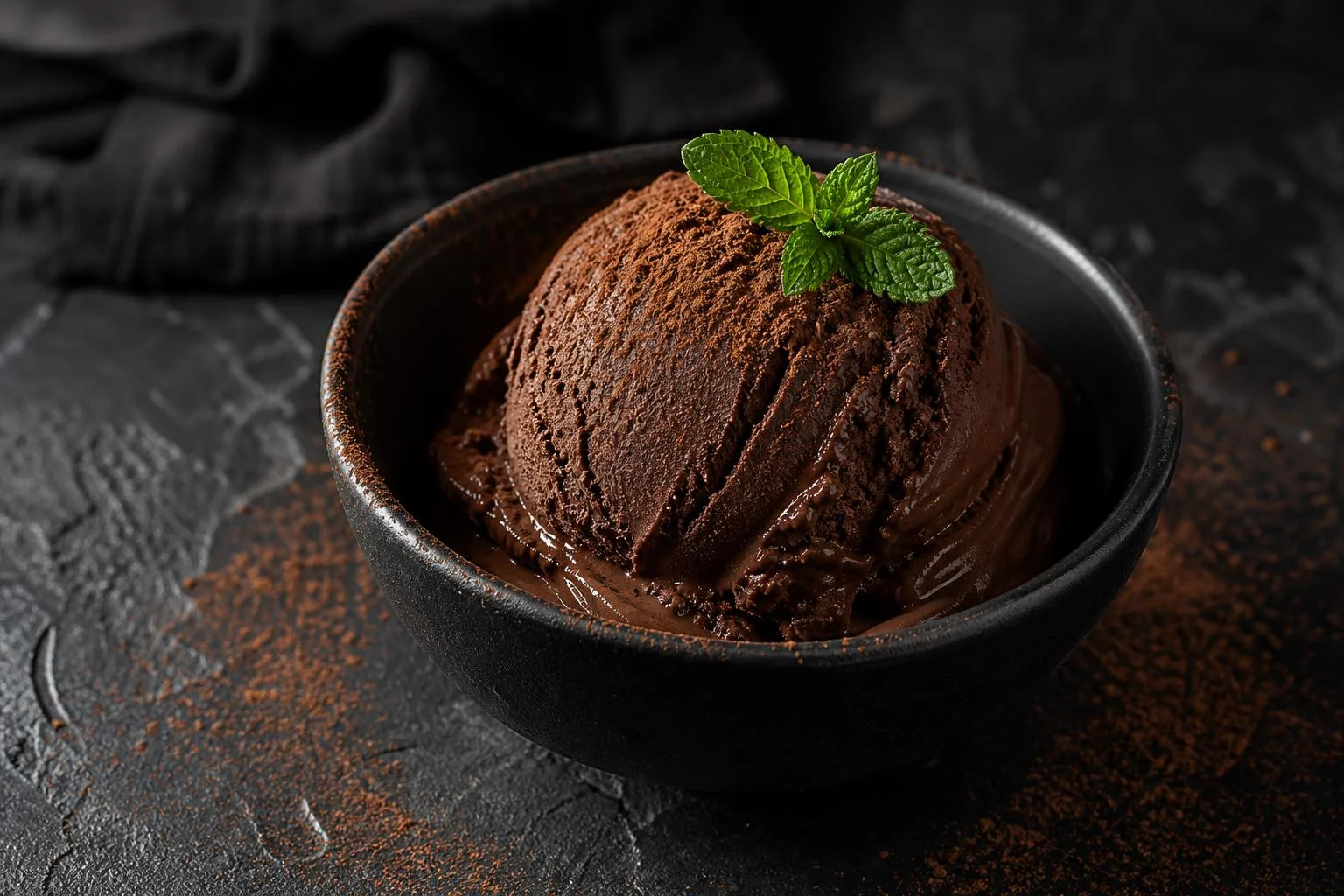 Helado de cacao sin máquina RAIAN preparada como receta RAIAN