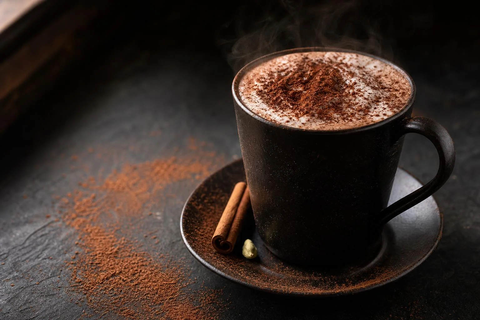 Hot chocolate artesanal con cacao RAIAN preparada como receta RAIAN