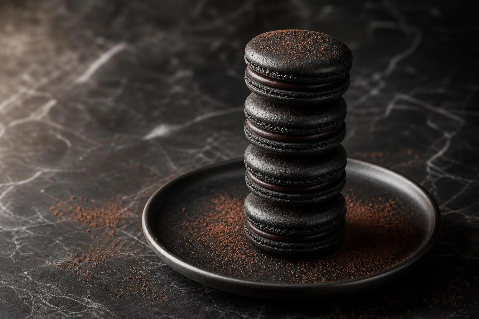 Macaron de cacao alcalino RAIAN preparada como receta RAIAN