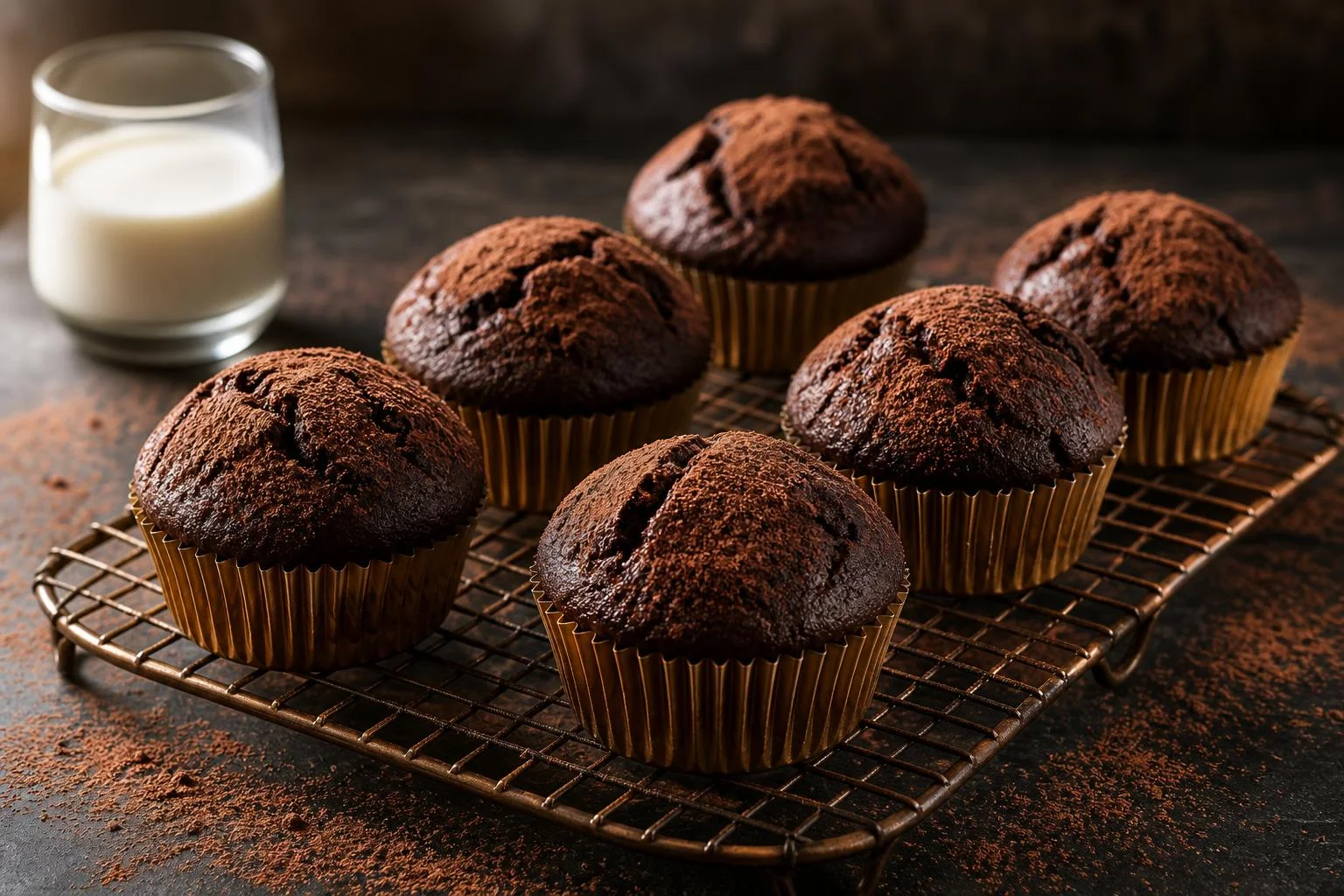 Magdalenas de cacao esponjosas RAIAN preparada como receta RAIAN