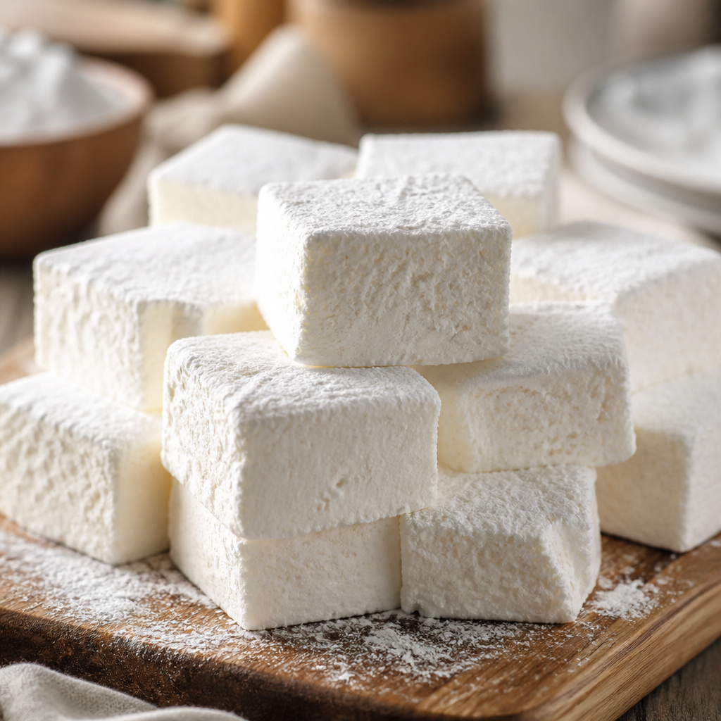Marshmallows caseros preparada como receta RAIAN