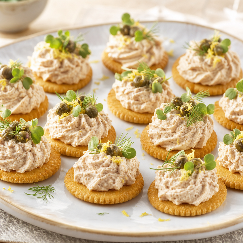 Mousse de atún para canapés preparada como receta RAIAN