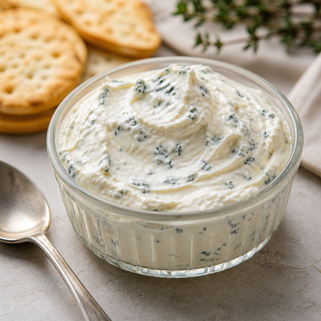 Mousse de queso azul preparada como receta RAIAN