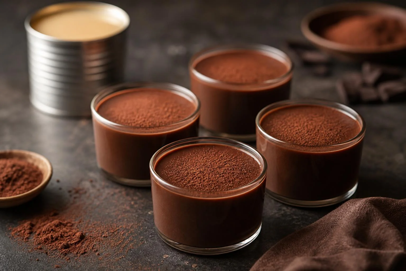 Postre de cacao y leche condensada RAIAN preparada como receta RAIAN