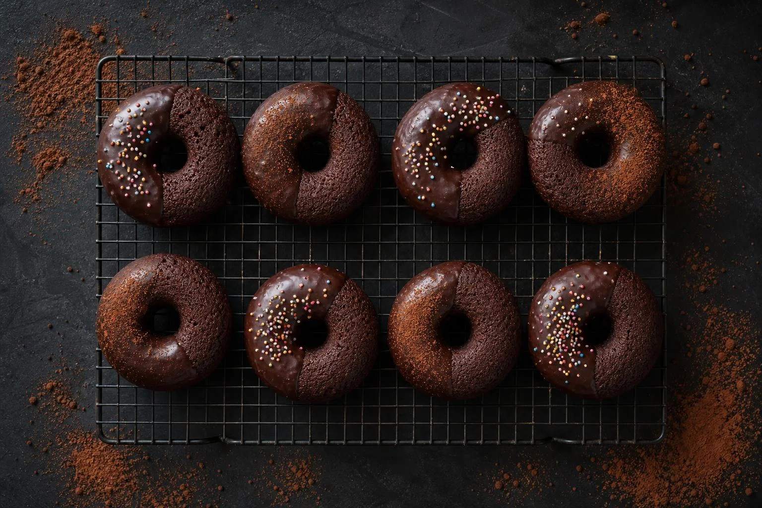 Rosquillas de cacao al horno RAIAN preparada como receta RAIAN