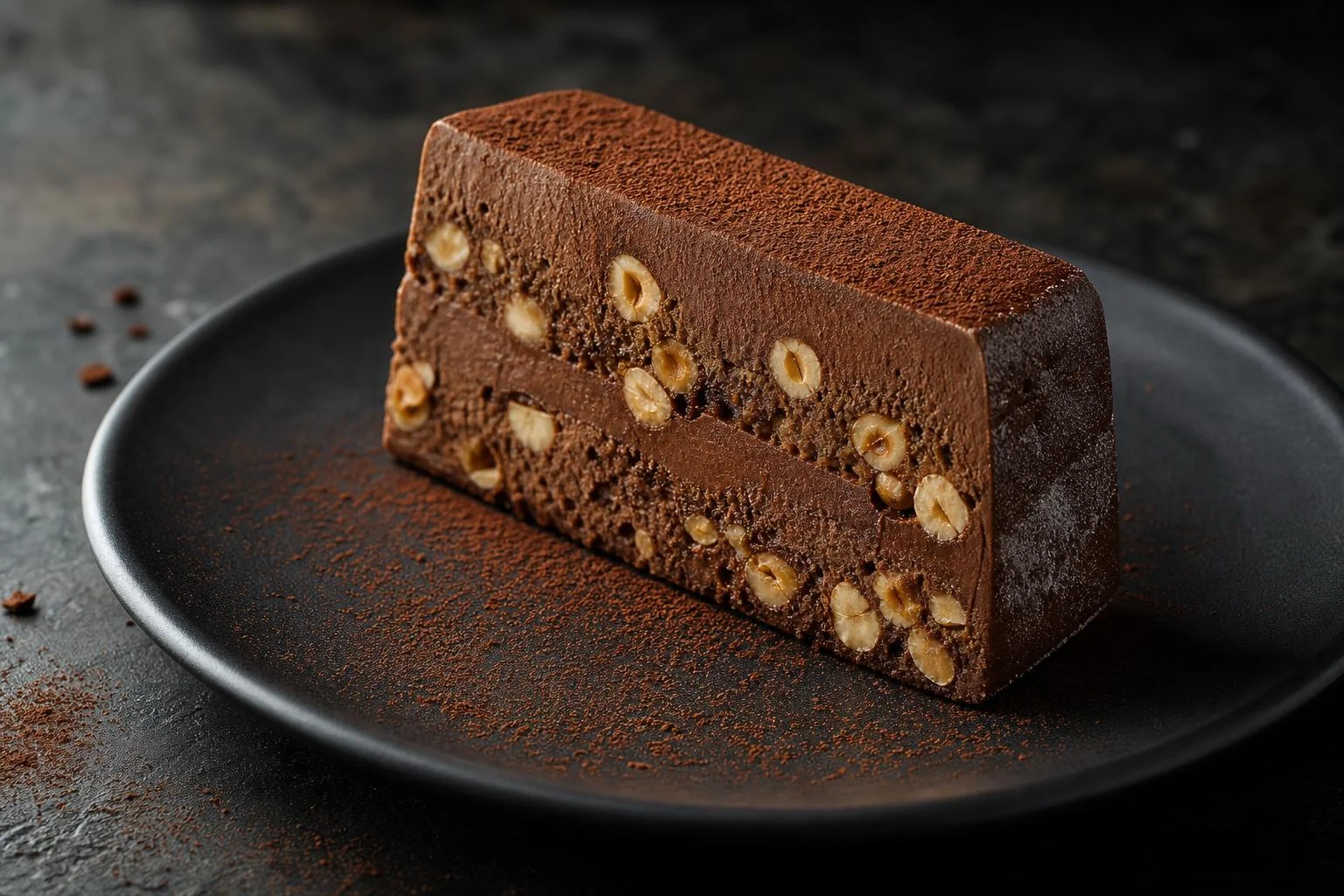 Semifreddo de cacao y avellana RAIAN preparada como receta RAIAN