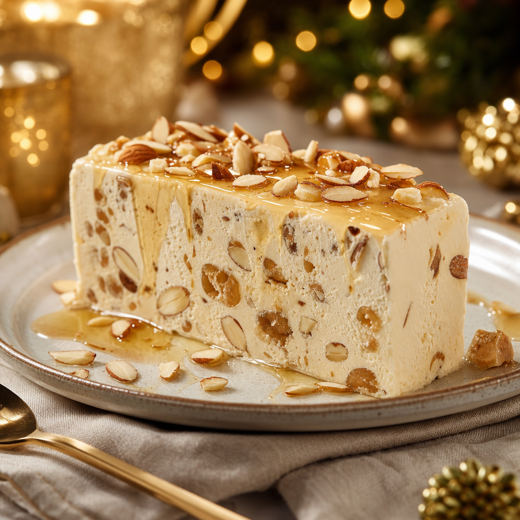Semifrío de turrón preparada como receta RAIAN