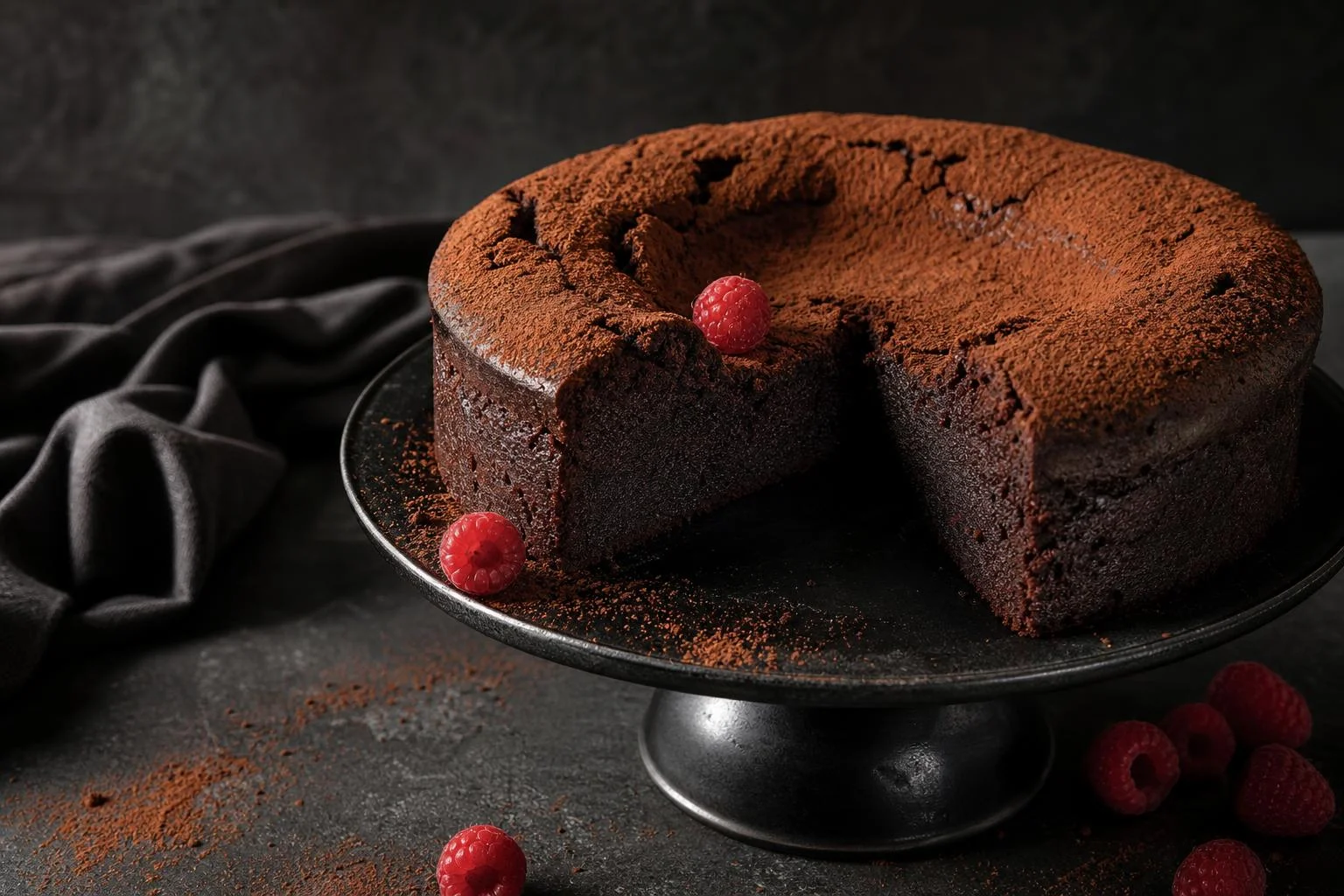 Tarta de chocolate belga con cacao RAIAN preparada como receta RAIAN
