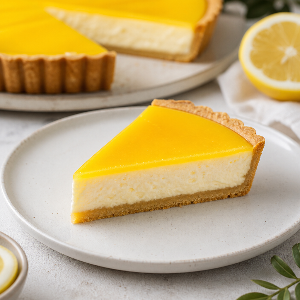 Tarta fría de limón preparada como receta RAIAN