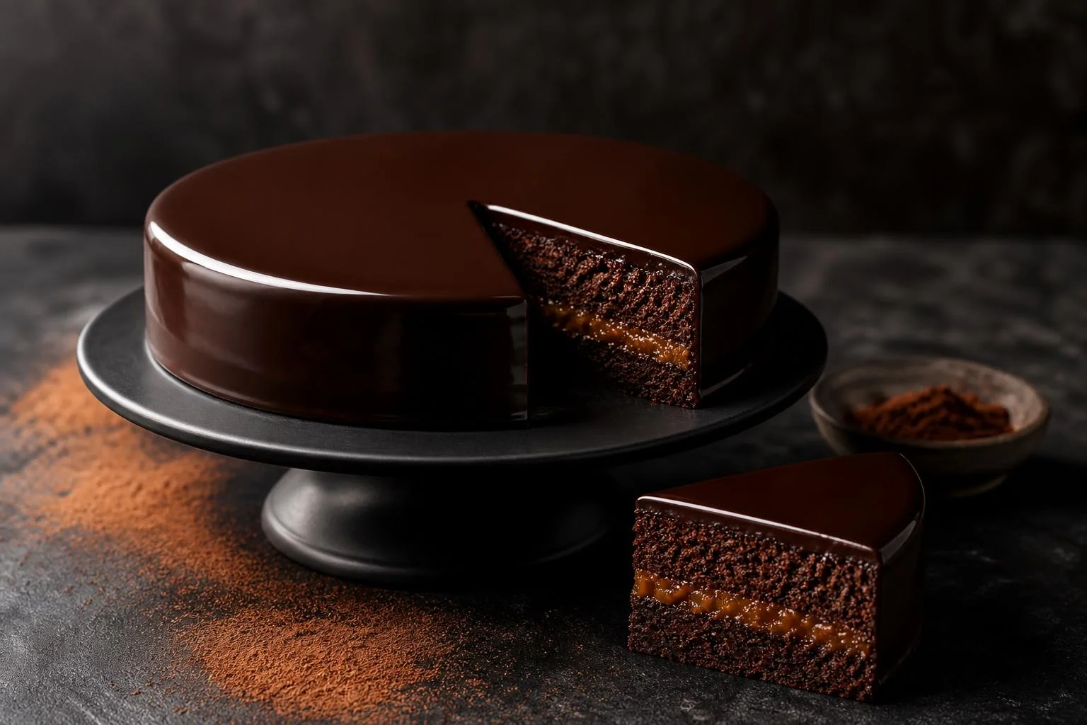 Tarta Sacher con cacao alcalino RAIAN preparada como receta RAIAN