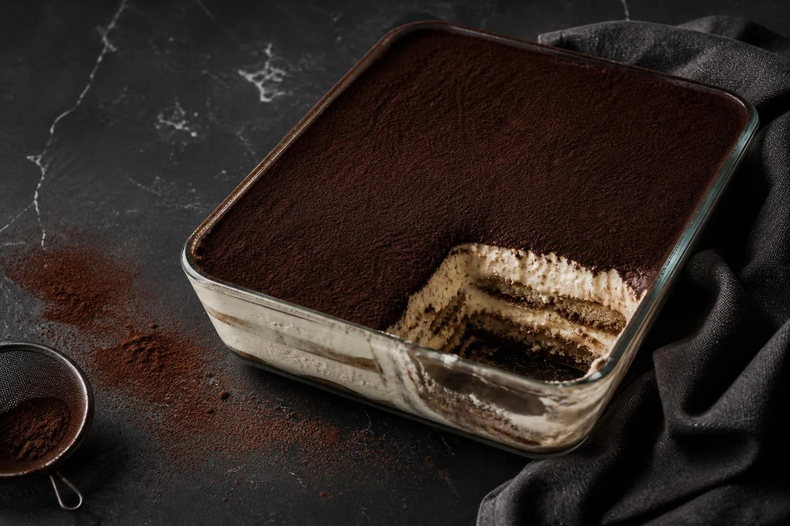 Tiramisú de cacao alcalino RAIAN preparada como receta RAIAN